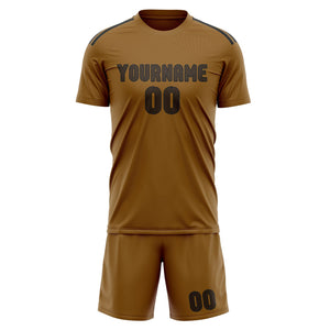 Custom Khaki Brown Soccer Jersey