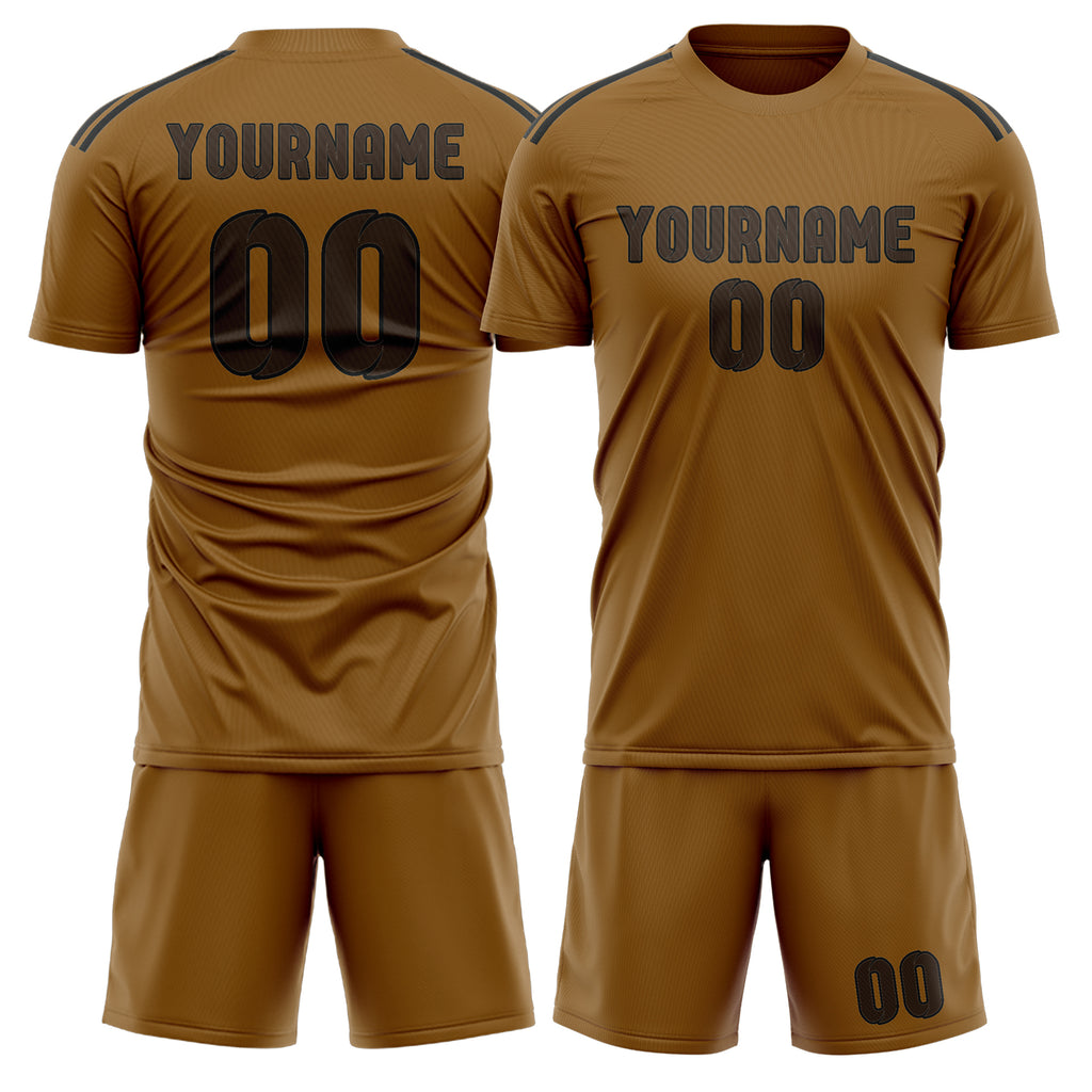 Custom Khaki Brown Soccer Jersey
