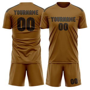 Custom Khaki Brown Soccer Jersey