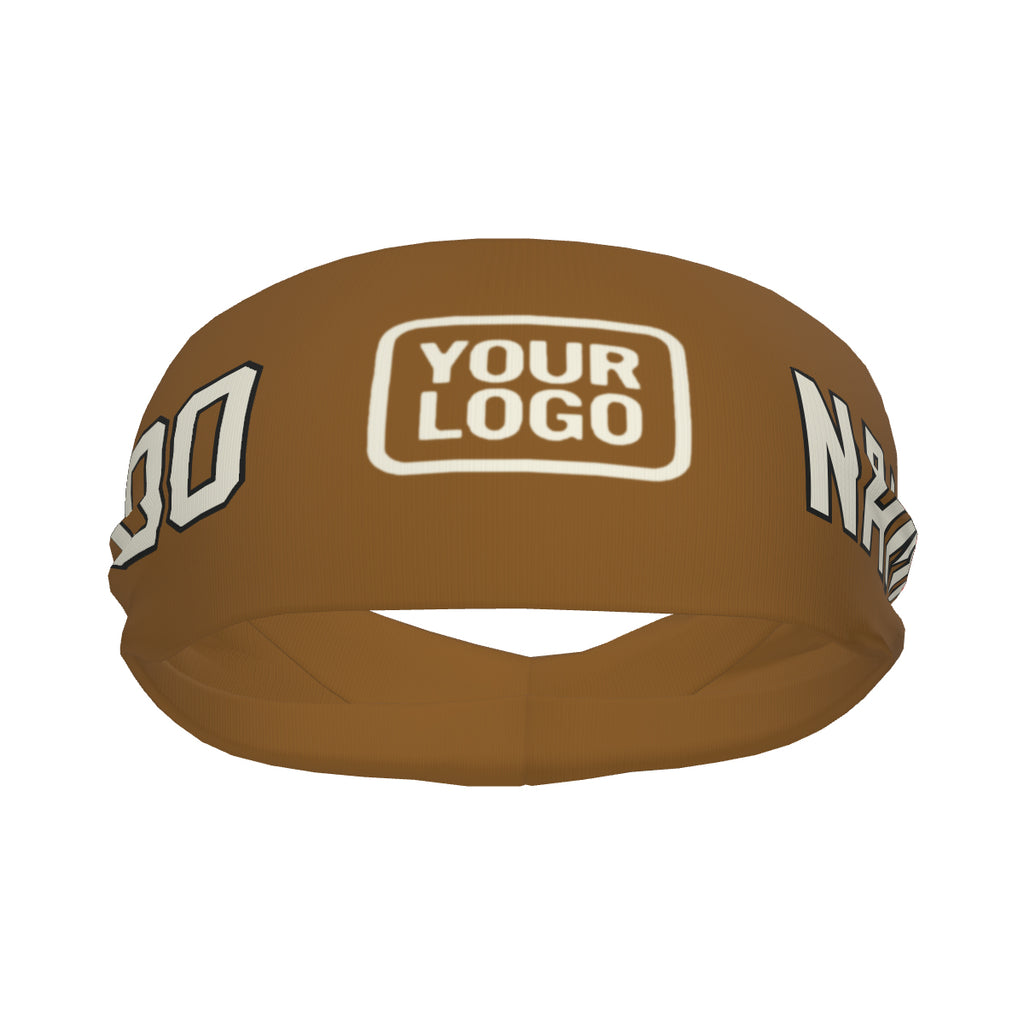 Custom Khaki Cream Sports headband