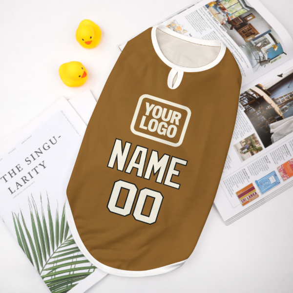 Custom Khaki Cream Pet Vest