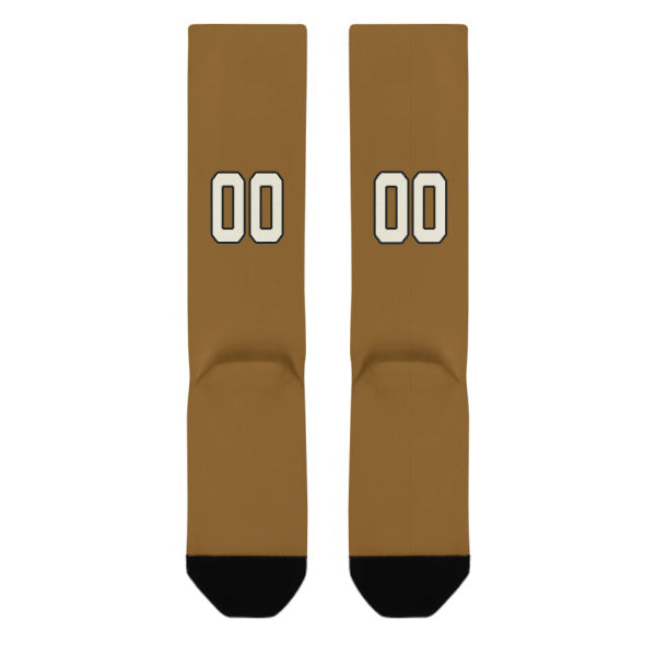 Custom Khaki Cream Knee-High Sock