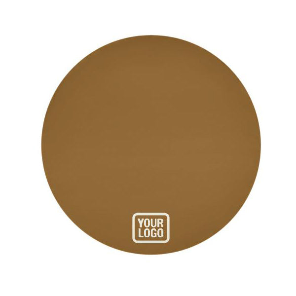 Custom Khaki Cream Round Table Cloth