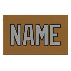 Custom Khaki Gray Beach Towel