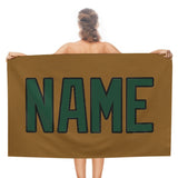 Custom Khaki Green Beach Towel