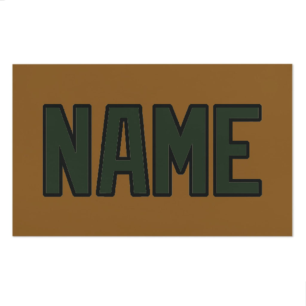 Custom Khaki Dark Green Beach Towel