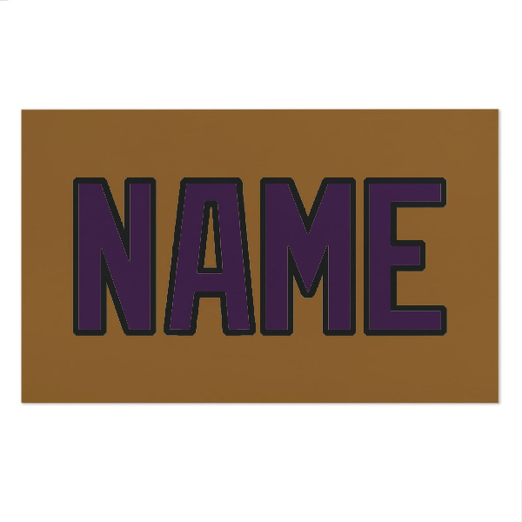 Custom Khaki Purple Beach Towel