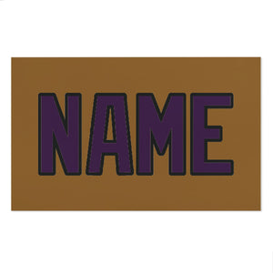 Custom Khaki Purple Beach Towel