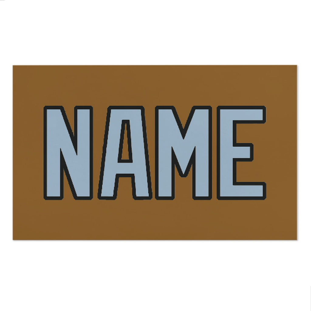 Custom Khaki Light Blue Beach Towel