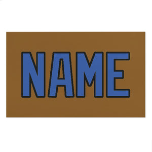 Custom Khaki Sky Blue Beach Towel