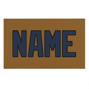 Custom Khaki Blue Beach Towel