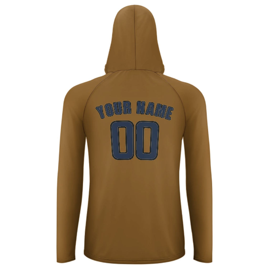 Custom Khaki Blue UV-Hoodie