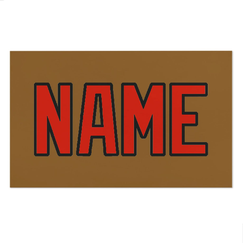 Custom Khaki Orange Red Beach Towel