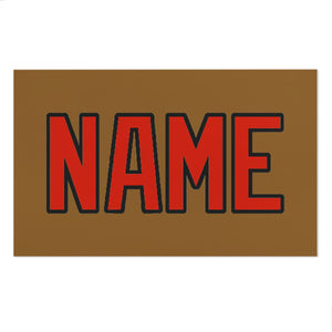 Custom Khaki Orange Red Beach Towel