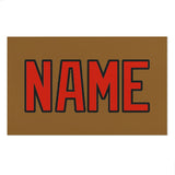 Custom Khaki Orange Red Beach Towel