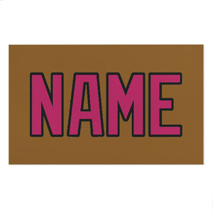 Custom Khaki Pink Beach Towel