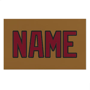 Custom Khaki Crimson Red Beach Towel