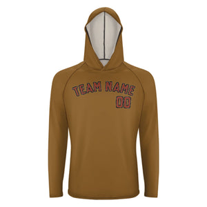 Custom Khaki Coral Red UV-Hoodie