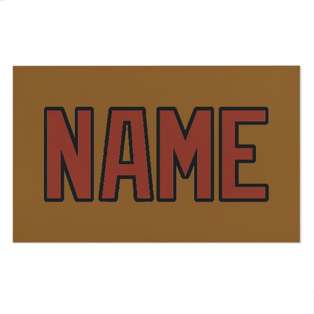 Custom Khaki Coral Red Beach Towel