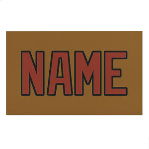Custom Khaki Coral Red Beach Towel