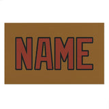 Custom Khaki Coral Red Beach Towel