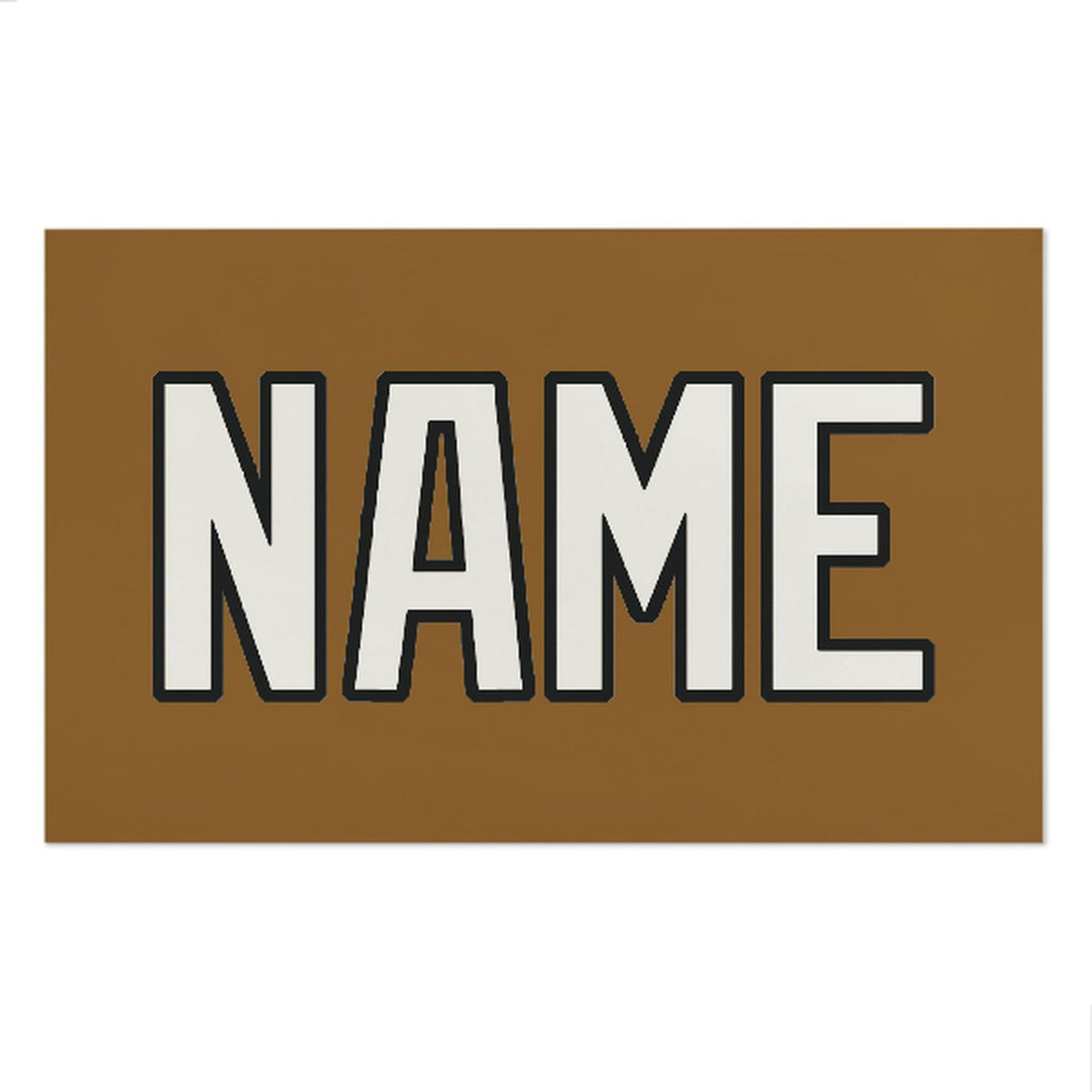 Custom Khaki White Beach Towel