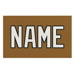 Custom Khaki White Beach Towel