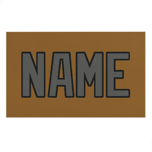 Custom Khaki Dark Grey Beach Towel