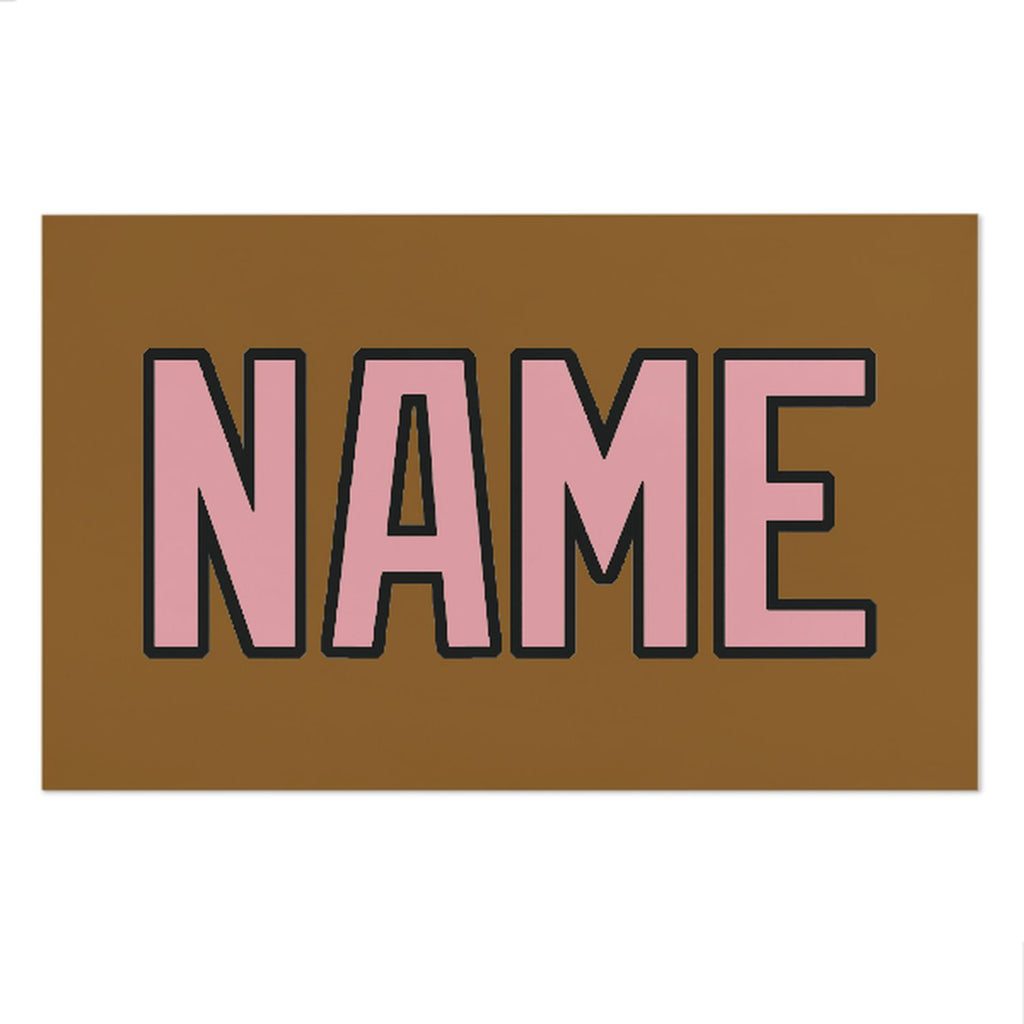 Custom Khaki Light Pink Beach Towel