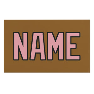 Custom Khaki Light Pink Beach Towel