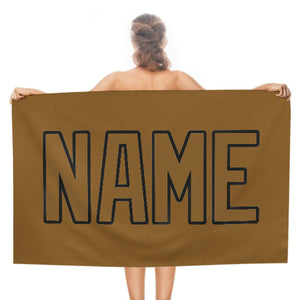 Custom Khaki Khaki Beach Towel