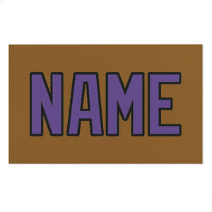 Custom Khaki Light Purple Beach Towel