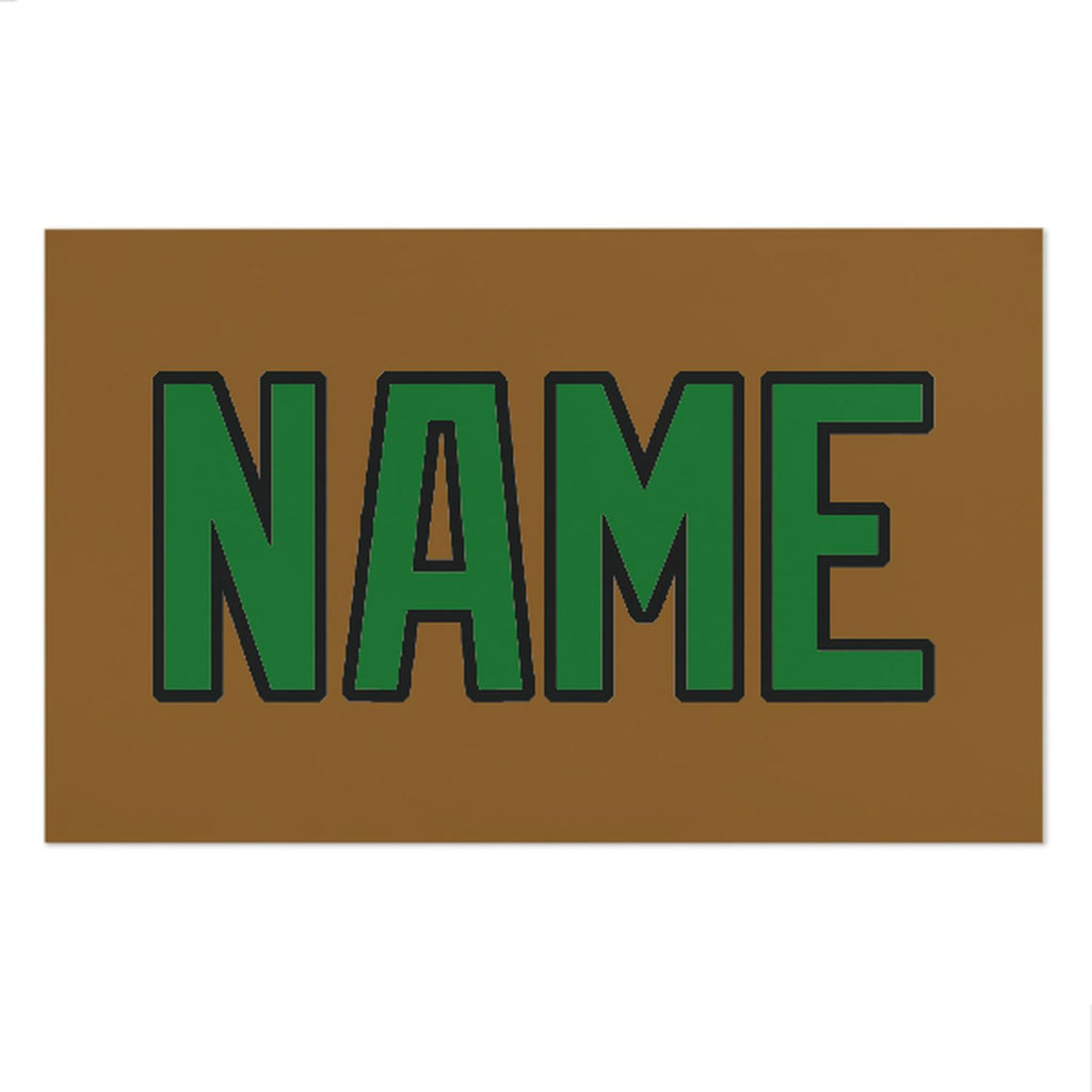 Custom Khaki Emerald Green Beach Towel