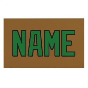 Custom Khaki Emerald Green Beach Towel