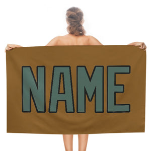 Custom Khaki Blue Green Beach Towel