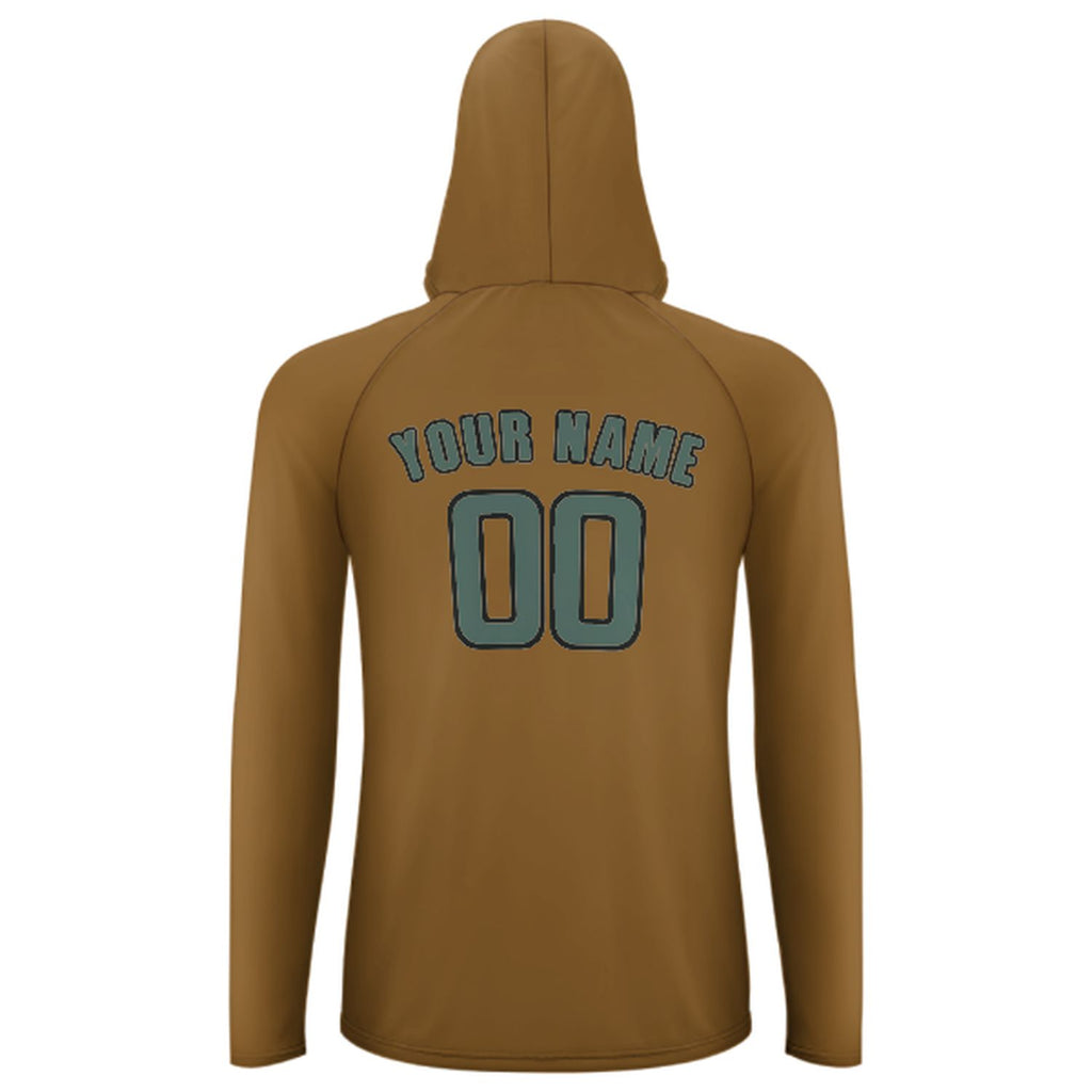 Custom Khaki Blue Green UV-Hoodie