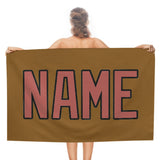 Custom Khaki Copper Rose Beach Towel