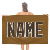 Custom Khaki Brown Beach Towel