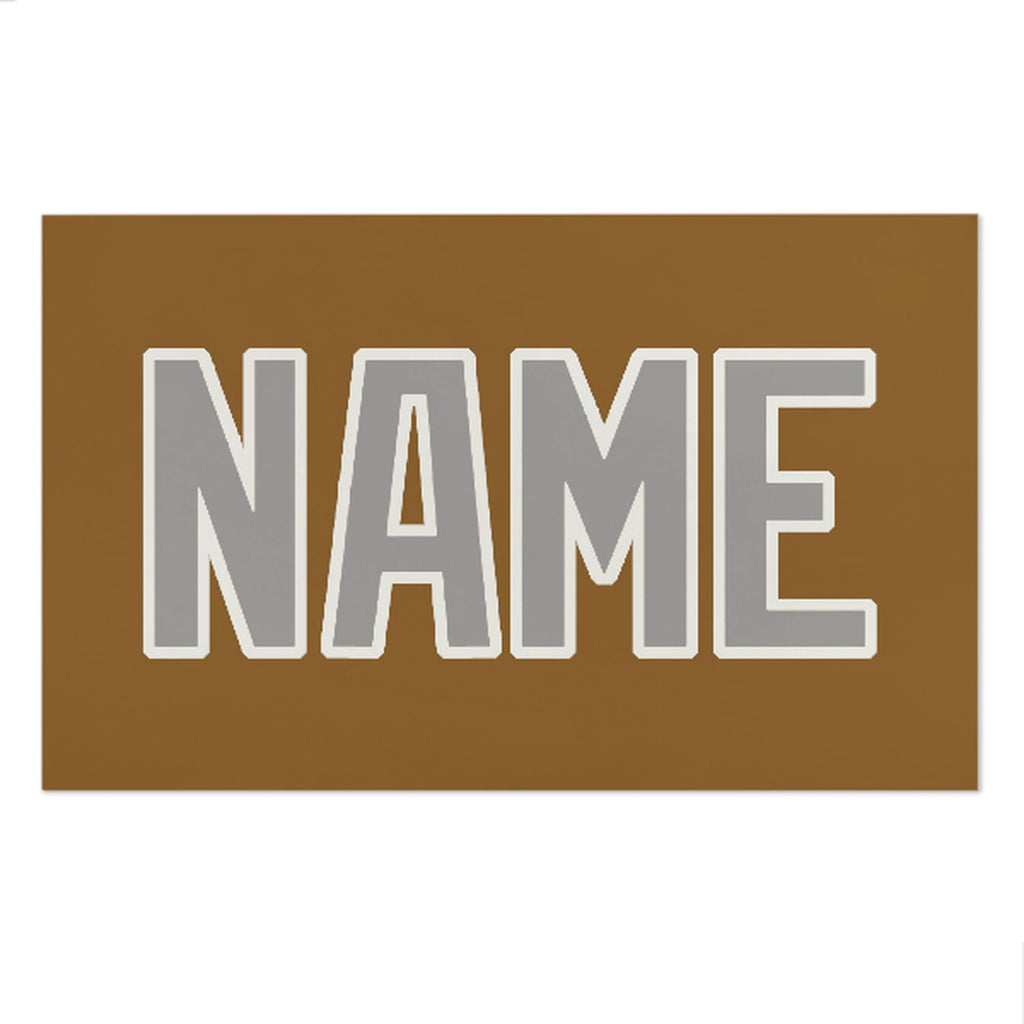 Custom Khaki Gray Beach Towel