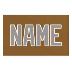 Custom Khaki Gray Beach Towel