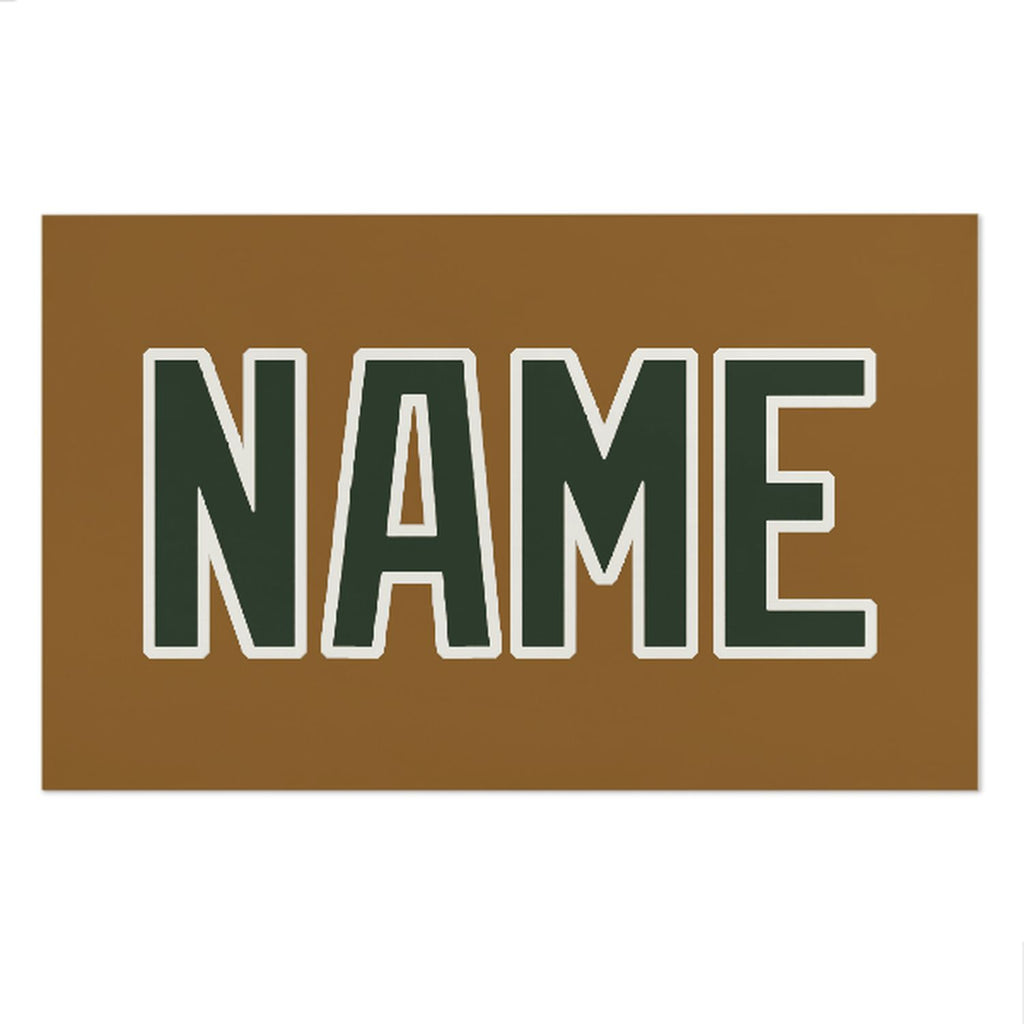 Custom Khaki Dark Green Beach Towel