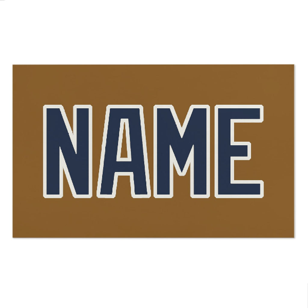 Custom Khaki Blue Beach Towel