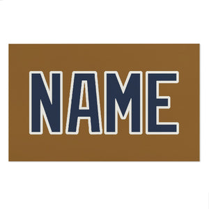 Custom Khaki Blue Beach Towel