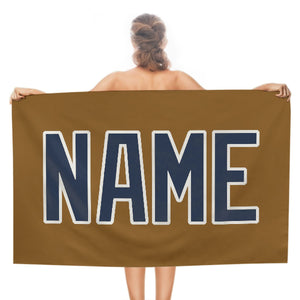 Custom Khaki Blue Beach Towel