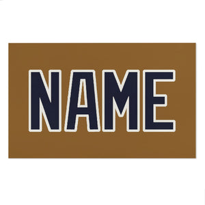 Custom Khaki Navy Beach Towel