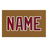 Custom Khaki Crimson Red Beach Towel