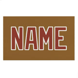 Custom Khaki Coral Red Beach Towel
