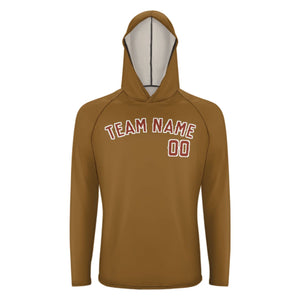 Custom Khaki Coral Red UV-Hoodie