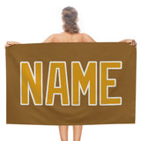 Custom Khaki Yellow Beach Towel