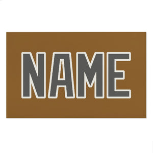 Custom Khaki Dark Grey Beach Towel